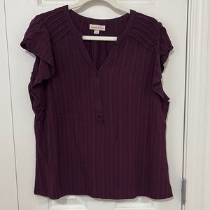 Knox Rose Deep Burgundy Blouse